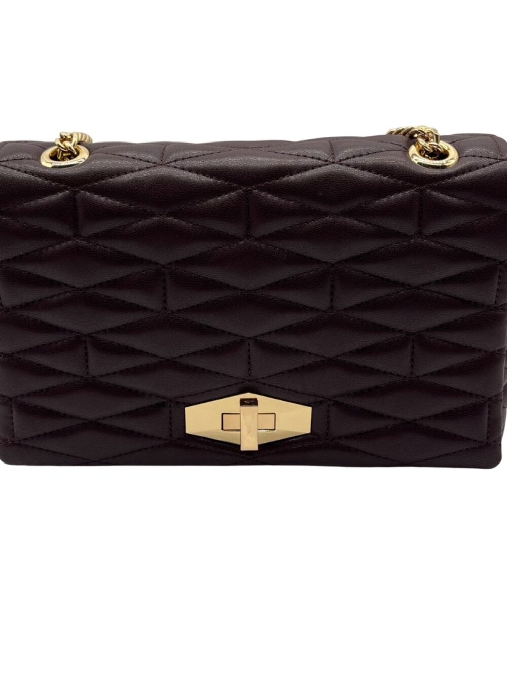 I.N.C. International Concepts Purple Faux Leather Soft Ajae Quilted Shoulder Bag